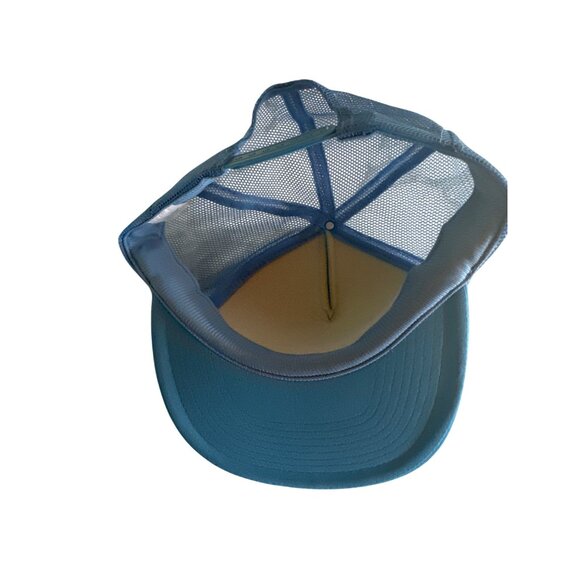 Blue Adult Unisex Mesh Back Trucker Hat With Snapback Closure - Picture 4 of 5